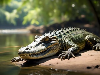 Fototapeta premium alligator in the everglades crocodile 