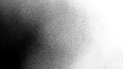 Black noise grain transparent gradient background. Dust effect with Transparent png overlay background