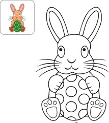 Little Bunny Coloring For Kids