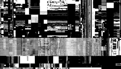 Abstract glitch overlay with a transparent background. Png overlay background - 779783303