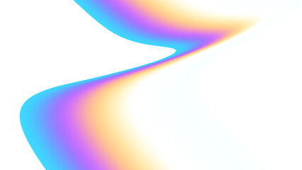 Blurred transparent gradient background. Elegant rainbow colours wavy line on Transparent png overlay background - 779783740