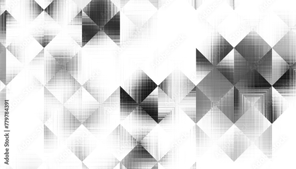 Poster Modern abstract transparent background texture with layers of black and gray transparent material in triangle diamond and squares shapes in