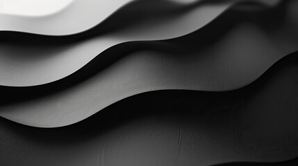 Wavy digital abstraction on a deep black backdrop