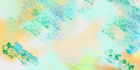 Fototapeta na wymiar Bright abstract scrapbook paper design. Creative drawn textured background universal