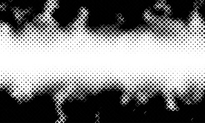 Monochrome gradient halftone dots background. Overlay png illustration. Abstract grunge dots on transparent background - 779785335