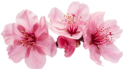 Fototapeta na wymiar Pink Flower Blossom: Transparent PNG Isolated on White Background