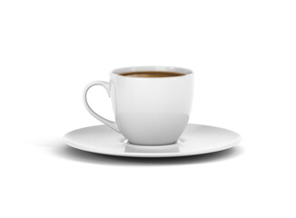 Coffee Cup Mockup 3D Rendering Isolated Background