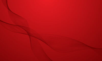 red lines wave curves with soft gradient abstract background