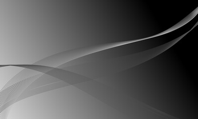gray silver gradient with lines wave curves abstract background