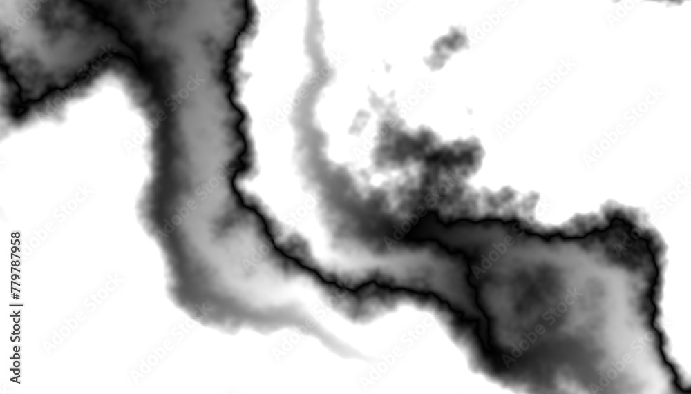 Aufkleber black smoke steam isolated transparent background. fog and mist effect for text or space. overlay wi