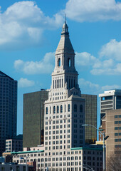Fototapeta na wymiar The Travelers Tower, Hartford Connecticut