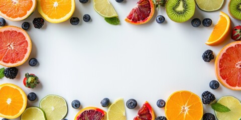 Mixed fruit photo frame