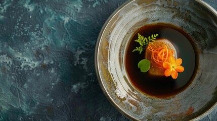 Ponzu sauce adds a citrusy elegance to a gastronomic creation