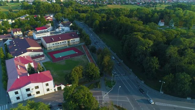 Warsaw Street Biala Podlaska Park Radziwillow Aerial View Poland