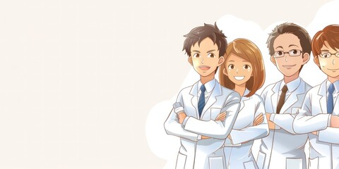 Fototapeta premium medical personnel health care banner background