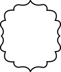 Decorative frame line icon with editable stock. Retro ornamental frame, vintage ornament and ornate border. Wedding frame, antique museum picture border vector isolated on transparent background.