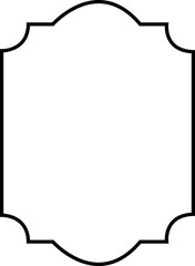 Decorative frame line icon with editable stock. Retro ornamental frame, vintage ornament and ornate border. Wedding frame, antique museum picture border vector isolated on transparent background.