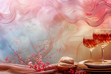 abstract background for Pesach or Passover  - obrazy, fototapety, plakaty