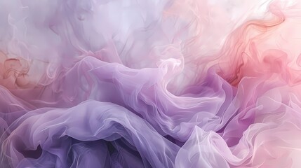 Soft lavender and blush pink blend seamlessly in a dreamy abstract composition, evoking a sense of...