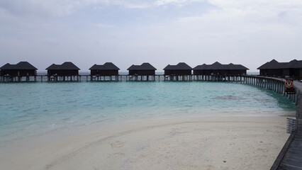 Maldives landscape on a cloudy spring day