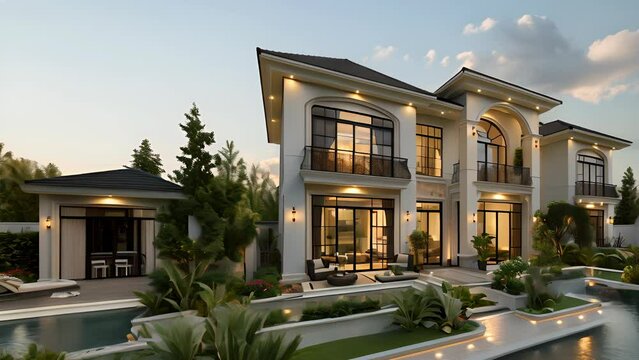 4K video clip mansion design concept for structural design and As-Built Drawing.
