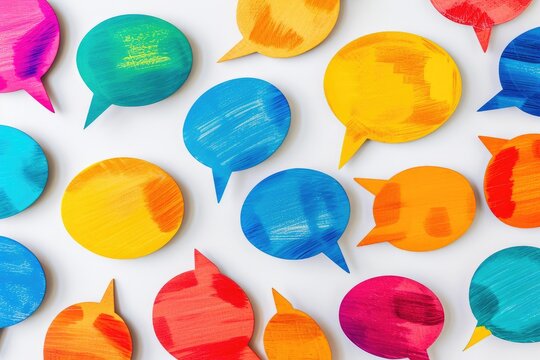 Vibrant Speech Bubbles: Creative Banner Design