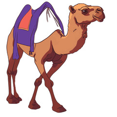 camel on white Background complete Editable