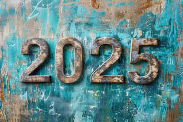Futuristic 2025 Text Design Concept