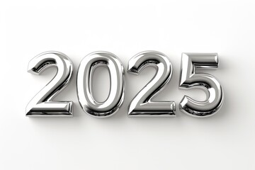 Contemporary White Background "2025" Design