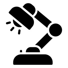 Naklejka premium Desklamp glyph icon