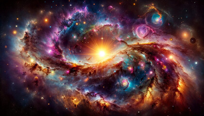 Fototapeta premium galaxy background with space