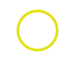 Circle Shape Outline Yellow Stroke Circle Shape Symbol Vector Illustration