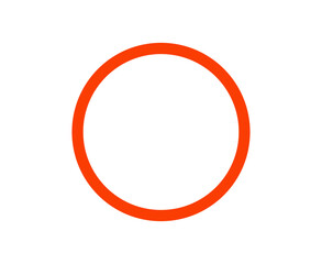 Circle Shape Outline Orange Stroke Circle Shape Symbol Vector Illustration