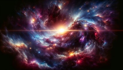 Naklejka premium galaxy background with space