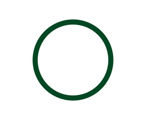 Circle Shape Outline Green Stroke Circle Shape Symbol Vector Illustration