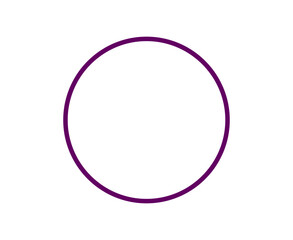 Circle Shape Outline Purple Stroke Circle Symbol Vector Illustration
