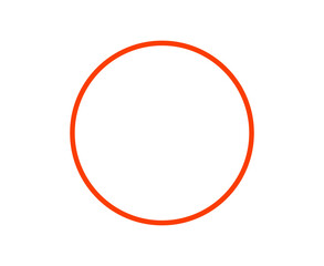Circle Shape Outline Orange Stroke Circle Symbol Vector Illustration