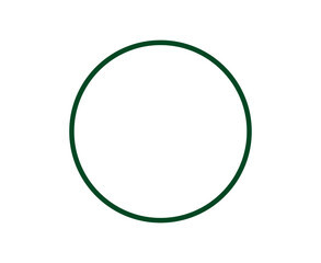 Circle Shape Outline Green Stroke Circle Symbol Vector Illustration
