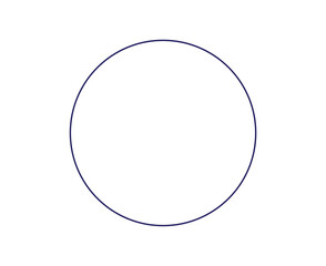 
Circle Shape Outline Stroke Blue Symbol Vector Illustration