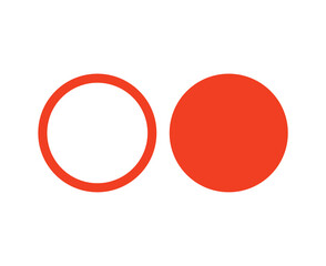Circle Outline Stroke And Circle Shape Orange Symbol Vector Illustration