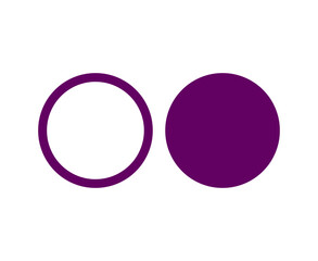 Circle Outline Stroke And Circle Shape Purple Symbol Vector Illustration