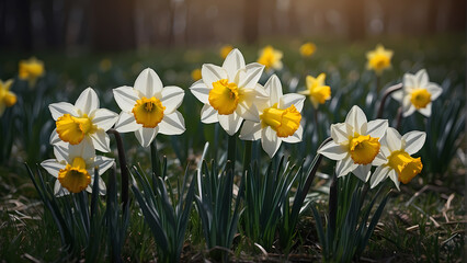 daffodils in spring