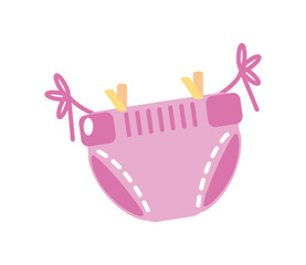 baby shower pink diaper