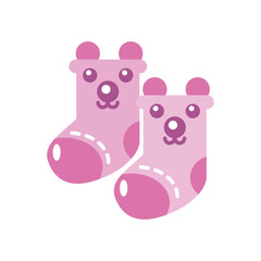 baby shower pink socks