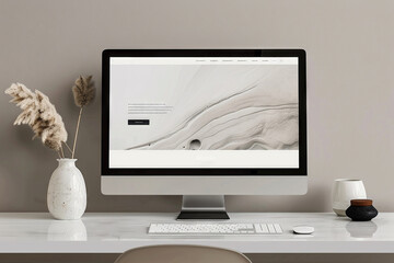Minimalist business banner template for websites, emphasizing brand identity with a clean and modern look