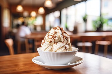 ice cream with chocolate