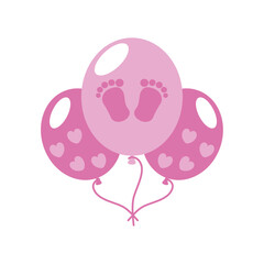 baby shower pink balloons