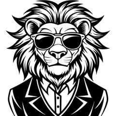 cool-lion vector design 