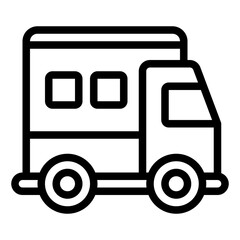 Campervan line icon