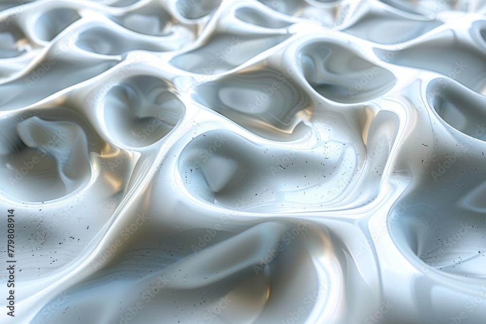Poster the undulating soft white surface with subtle black details create a calming and sophisticated abstr